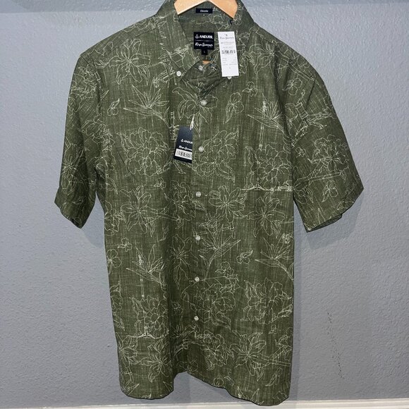 REYN SPOONER X ANDURIL BAMKO MILITARY DEFENSE TECH Pattern Shirt - NWT - Men's L